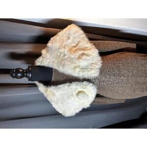 Vintage White Fur Shoulder Wrap Stole